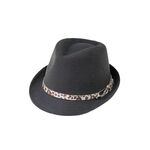 Καπέλο καβουράκι μονόχρωμο τσόχινο με κορδέλα animal print