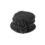 Καπέλο μαύρο fleece με φιόγκο