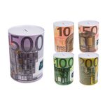 Μεταλλικός κουμπαράς Euro όλα τα νομίσματα Μεγάλος 16x12cm