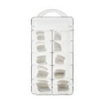 Ψεύτικα νύχια λευκά σε κουτί plexiglass 100 τμχ