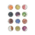 Διακοσμητικά μοτίφ νυχιών σε βαζάκι 12 τμχ