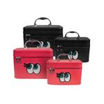 Νεσεσέρ μαύρο βαλιτσάκι Eyes σετ 2τμχ 22.5x14x17 & 20x12.5x14cm