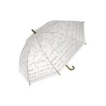 Ομπρέλα λευκή ματ 8 ακτίνων αυτόματη με μπαστούνι Functions και μαύρα σχέδια