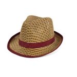 Ψάθινο καπέλο με κόκκινη κορδέλα 30x24x13cm