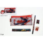 Σετ κασετίνα με χάρακα μολύβι σβήστρα & ξύστρα Spiderman 5pcs