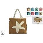 Τσάντα θαλάσσης Sabrina Tenori με αστερία σε 8 χρώματα 41x18x44cm