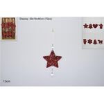 Χριστουγεννιάτικο κόκκινο στολίδι με glitter 13cm