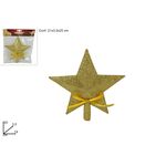Χρυσό / κόκκινο χριστουγεννιάτικο αστέρι κορυφής δέντρου 20.5x19x3.5cm