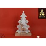 Χριστουγεννιάτικο διακοσμητικό δέντρο με τάρανδο με φως 33cm