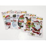 Χριστουγεννιάτικα αυτοκόλλητα παραθύρου ανάγλυφα σε 5 σχέδια