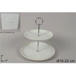 Δίσκος με 2 ορόφους με πιάτα με διάμετρο 22cm και 16cm αντίστοιχα