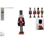 Χριστουγεννιάτικο διακοσμητικό Καρυοθραύστης με κάπα σε 4 σχέδια 60cm