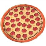 Στρόγγυλη Πετσέτα Θαλάσσης Pizza 150cm