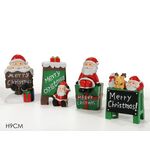 Χριστουγεννιάτικο διακοσμητικό με Άγιο Βασίλη 9cm