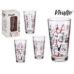 Vivalto Γυάλινο ποτήρι μετρητής "recipe" με σκεύη κουζίνας 450ml