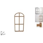 Χριστουγεννιάτικο ξύλινο διακοσμητικό παράθυρο 85cm