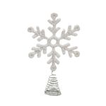 Χριστουγεννιάτικο στολίδι κορυφή με λευκό βαμβάκι σε 3 σχέδια 20x25cm