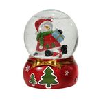 Χριστουγεννιάτικη διακοσμητική γυάλινη μπάλα χιονιού σε 2 σχέδια 20x15cm