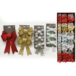 Χριστουγεννιάτικοι φιόγκοι διακοσμητικοί σε 12 συνδυασμούς χρώματων και μεγεθών