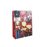 Χριστουγεννιάτικη σακούλα δώρου σε κόκκινη απόχρωση σε 6 σχέδια 26x10x32cm