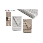 GiftDecor Κάλυμμα υφασμάτινο με ρίγες σε μπεζ χρώμα 225x250cm