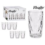 Vivalto Γυάλινο ποτήρι νερού Diamond 340ml