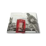 Γυάλινο σταχτοδοχείο με μνημεία πόλεων 15x15cm