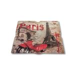 Γυάλινο σταχτοδοχείο με μνημεία πόλεων 15x15cm