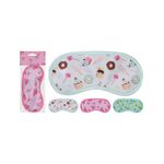 Μάσκα ύπνου σε φυστικί χρώμα με donuts & cupcakes