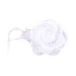 Κλιπ μαλλιών τριαντάφυλλο σε λευκό χρώμα 7.5cm