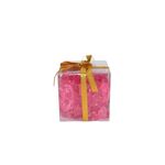 Διακοσμητικές ροζ πέτρες σε κουτί δώρου 250g 7.5x7.5cm