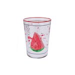 Γυαλινο ποτήρι νερού διάφανο με φρούτα με σχέδιο καρπούζι 510ml