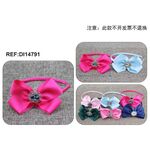 Στέκα μαλλιών με φιόγκο και κόσμημα σε φούξια χρώμα 11cm