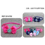 Στέκα μαλλιών με φιογκάκι και κόσμημα σε φούξια χρώμα 7cm