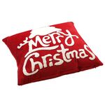 Χριστουγεννιάτικο κόκκινο βελούδινο μαξιλάρι με λευκό μήνυμα σε 3 σχέδια 43x43cm