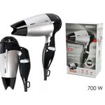 Lux Πιστολάκι μαλλιών ταξιδίου πτυσσόμενο 700w σε ασημί χρώμα