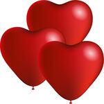Μπαλόνια κόκκινη καρδιά 3pcs 24cm