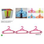 Πλαστική κρεμάστρα ρούχων 40cm σετ 3 τμχ