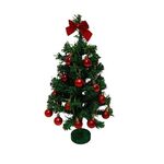 Δέντρο χριστουγεννιάτικο με 24 μπάλες με διάμετρο 3cm σε κόκκινο χρώμα σε διάφανο κουτί