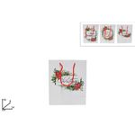 Σακούλα δώρου άσπρη με χριστουγεννιάτικο μοτίβο με διαστάσεις 18x14x8cm σε διάφορα σχέδια