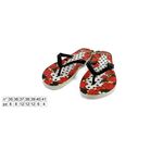 Σαγιονάρες γυναικείες σε μαύρο και κόκκινο με λουλούδια νο 35-41