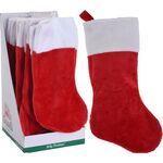 Χριστουγεννιάτικη διακοσμητική κάλτσα κόκκινο χρώμα 43x23cm