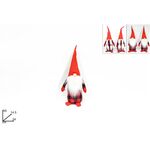 Χριστουγεννιάτικος διακοσμητικός νάνος σε κόκκινο καρό χρώμα σε 2 σχέδια 55x14.5x24cm