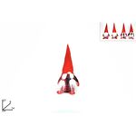 Χριστουγεννιάτικος διακοσμητικός νάνος σε κόκκινο καρό χρώμα σε 2 σχέδια 27x9x14cm