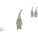 Χριστουγεννιάτικος διακοσμητικός νάνος σε 2 σχέδια σε λευκό χρώμα 65x16x22cm