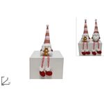 Χριστουγεννιάτικος διακοσμητικός νάνος καθιστός σε 2 σχέδια 47x8x11cm