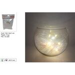 Χριστουγεννιάτικα φωτάκια ψείρες 10 LED  θερμό λευκό με ιριδίζουσες διακοσμητικές ταινίες 16x1.5x21cm