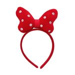 Αποκριάτικη στέκα Mini Mouse με κόκκινο πουά φιόγκο 19x3x14cm