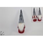 Χριστουγεννιάτικος διακοσμητικός νάνος με γούνινο σκουφάκι σε 2 σχέδια 50x15x17cm