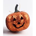 Διακοσμητική κολοκύθα Halloween με φωτάκι από αφρολέξ 11cm
